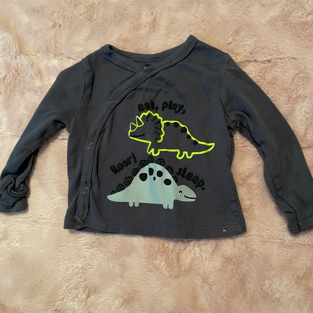 Gerber Baby Dinosaur Shirt with Snaps Boys